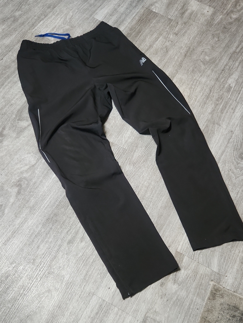 New Balance Black Jogger Pants with Blue Drawcord